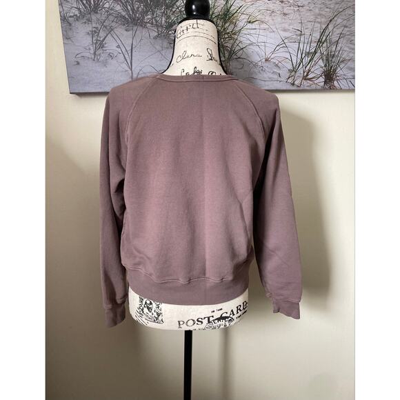 It is well women's everyday brown cotton sweatshirt made in USA, size small - Picture 3 of 12